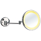 Wall mounted lighted magnifying mirrors